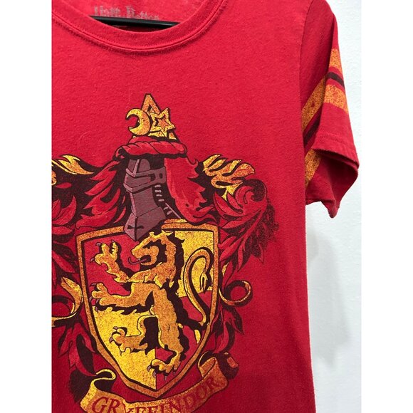 Harry Potter Gryffindor Red Gold Graphic Fitted T-Shirt Sz L - Picture 4 of 7
